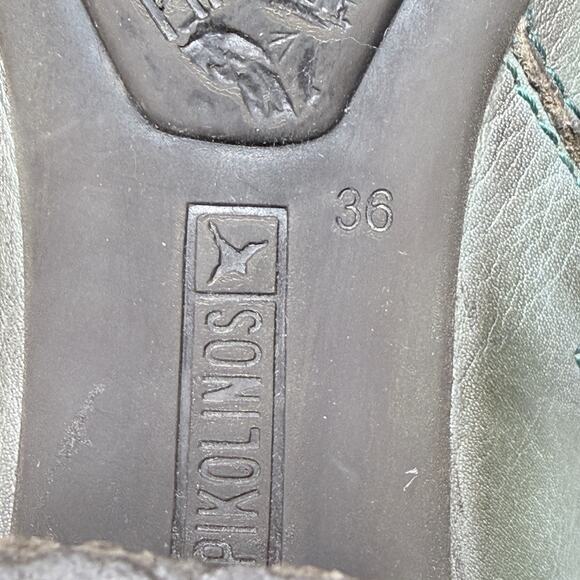 Pikolinos Verona Womens Size 36 US 5.5-6 Ankle Boots Sage Green Leather - Picture 9 of 9